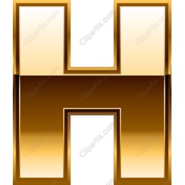 Elegant Gold Letter H