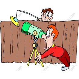 Curious Characters with Telescope