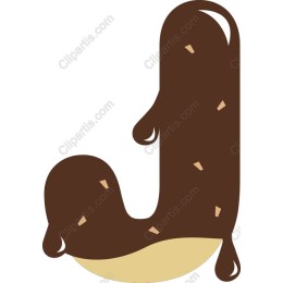 Chocolate Drizzled Letter J