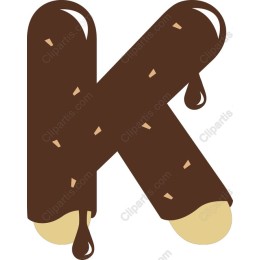 Chocolate Drip Letter K