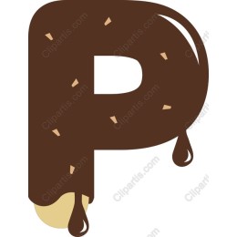 Chocolate Drizzle Letter P