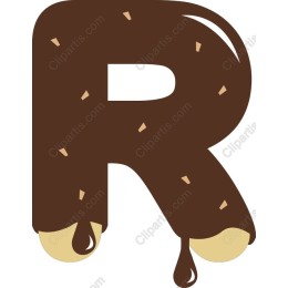 Chocolate Dripping Letter R