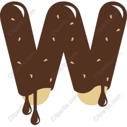 Chocolate Dipped Letter W
