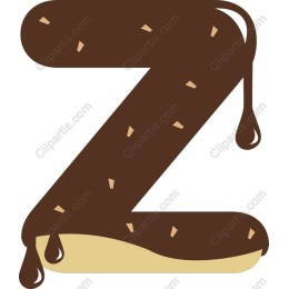 Chocolate Drizzle Letter Z