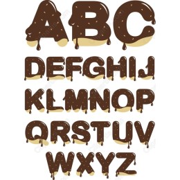 Chocolate Drip Alphabet Set
