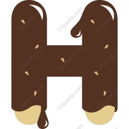 Chocolate Drizzle Letter H