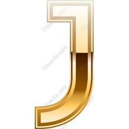 Gold Letter J
