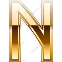 Golden Letter N