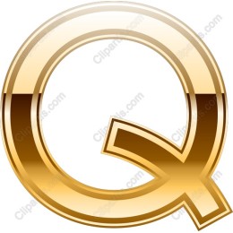 Gold Letter Q