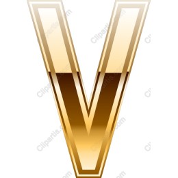 Gold Letter V