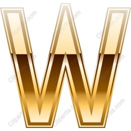 Golden Letter W