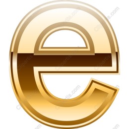 Gold Letter E
