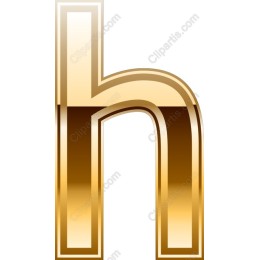 Golden Letter H