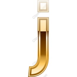 Elegant Gold Letter J