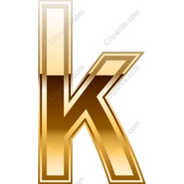Golden Letter K