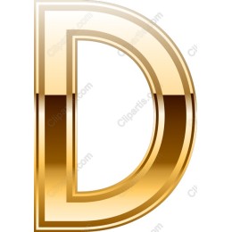 Golden Letter D