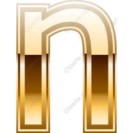 Gold Letter N