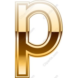 Golden Letter P