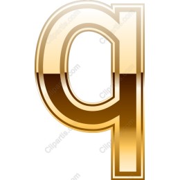Luxurious Gold Cyrillic Letter Ф