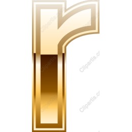 Elegant Gold Letter R