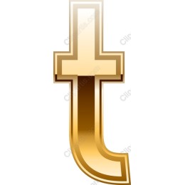 Elegant Golden Letter T