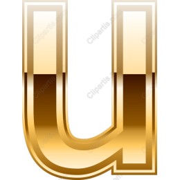 Golden Letter U