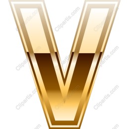 Golden Letter V