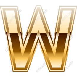 Gold Letter W