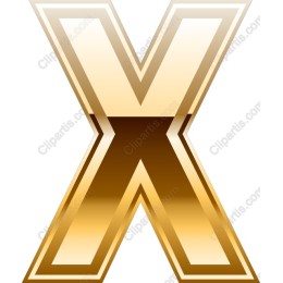 Golden Letter X