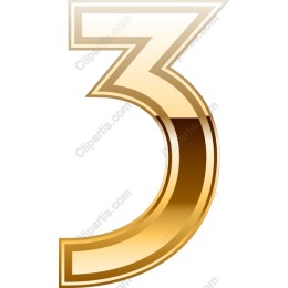Elegant Gold Number 3