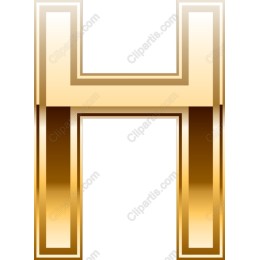 Golden Letter H