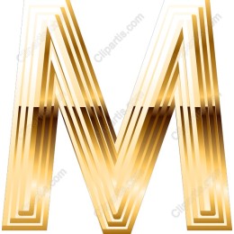 Gold Luxury Letter M