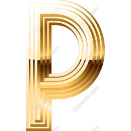 Golden Layered 'P'