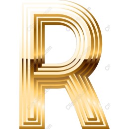 Gold Layered Letter R