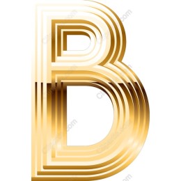 Stylish Gold Letter B