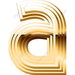 Gold Gradient Letter A
