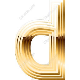Gold Filigree Letter D