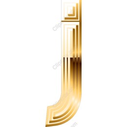 Elegant Gold Letter J