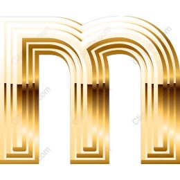 Elegant Golden Letter M
