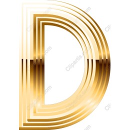 Elegant Gold Letter D