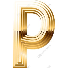Gold Layered Letter P
