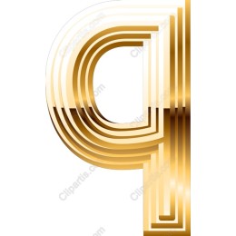 Elegant Golden Letter P