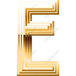 Elegant Gold Letter E