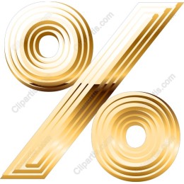 Gold Percentage Sign