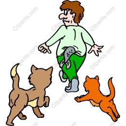 Playful Pets Chasing
