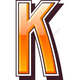 Stylized Orange Letter K