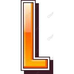 Vibrant Orange Letter L