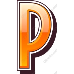 Vibrant Stylized Letter P