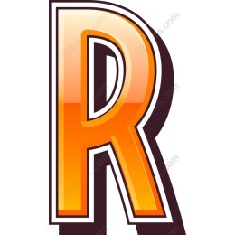 Retro Letter R