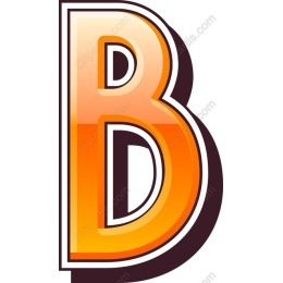 3D Orange B Lettering